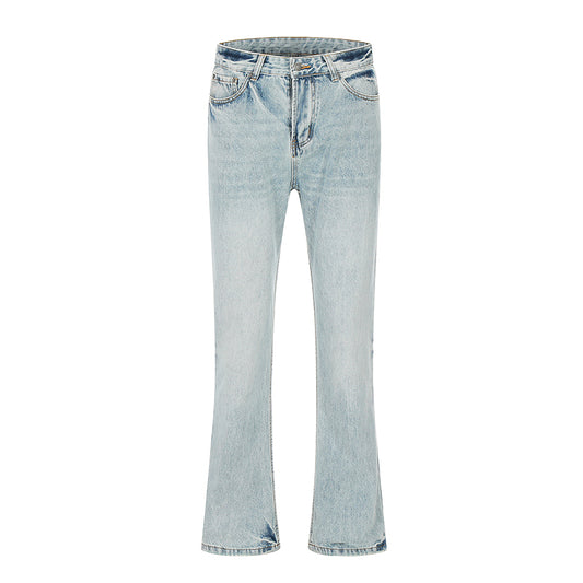 Flared Blue Denim Jeans Blue PinkLimes Trending Streetwear