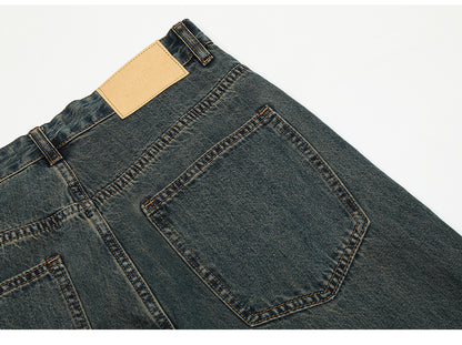 Dark Grey Straight-Leg Loose Jeans PinkLimes Trending Streetwear