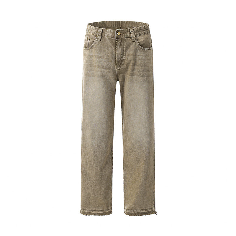 Baggy Brown Distressed Denim Jeans Auburn PinkLimes Trending Streetwear
