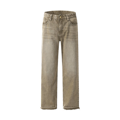 Baggy Brown Distressed Denim Jeans Auburn PinkLimes Trending Streetwear