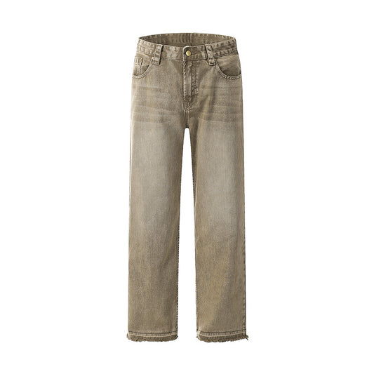 Baggy Brown Distressed Denim Jeans Auburn PinkLimes Trending Streetwear