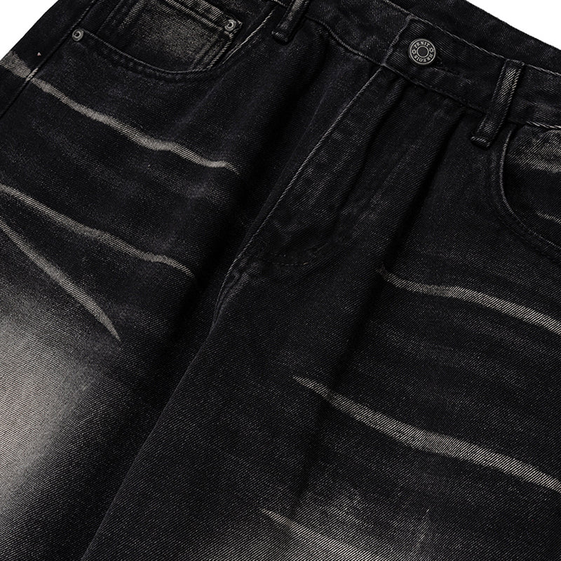 Unisex Laser Textured Loose Jeans PinkLimes Trending Streetwear