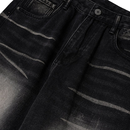 Unisex Laser Textured Loose Jeans PinkLimes Trending Streetwear