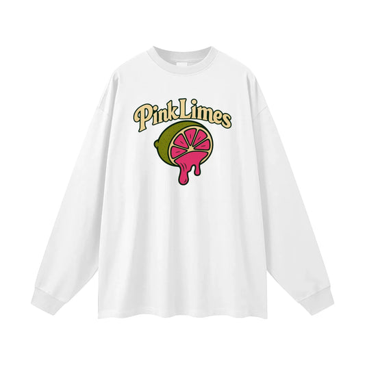 PinkLimes Oversized Unisex Long Sleeve T-Shirt White Shirts & Tops PinkLimes Trending Streetwear
