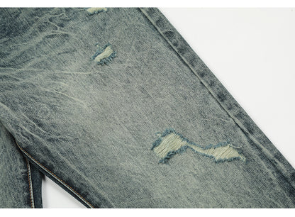 Ripped Blue Streetwear Denim Jeans PinkLimes Trending Streetwear