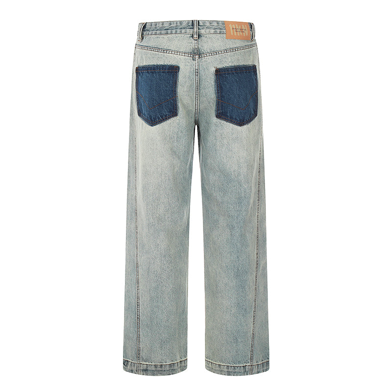 Blue Patchwork Jeans PinkLimes Trending Streetwear