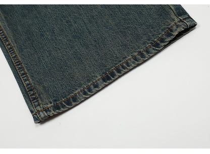Dark Grey Straight-Leg Ripped Jeans PinkLimes Trending Streetwear