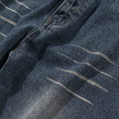 Bar Line Stitching Grinded Jeans PinkLimes Trending Streetwear