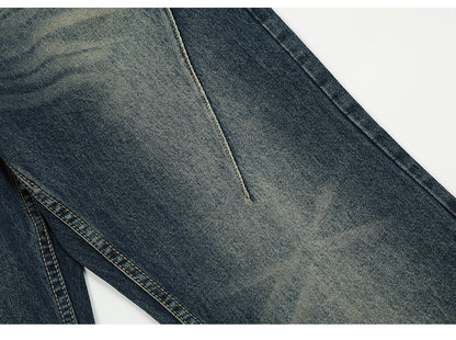 Flared Faded Blue Jeans PinkLimes Trending Streetwear