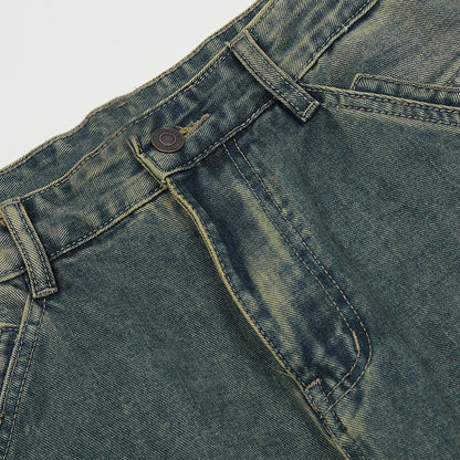 Denim Washed Spliced Jeans PinkLimes Trending Streetwear