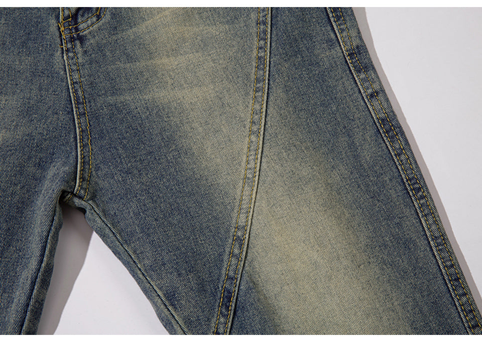 Flared Zip Streetwear Denim Jeans PinkLimes Trending Streetwear