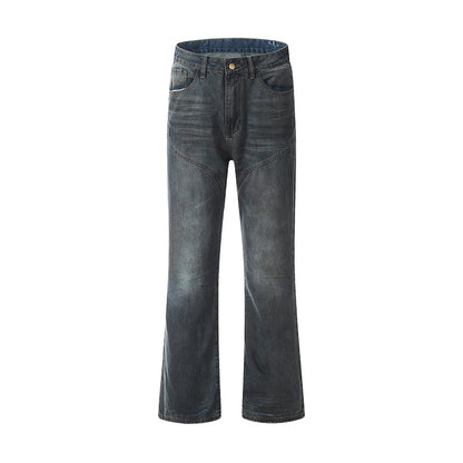 High Waist Distressed Flared Jeans Gray PinkLimes Trending Streetwear