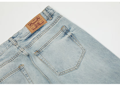 Flared Blue Denim Jeans PinkLimes Trending Streetwear