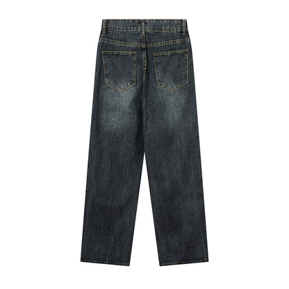 Dark Blue Striped High Waist Jeans PinkLimes Trending Streetwear
