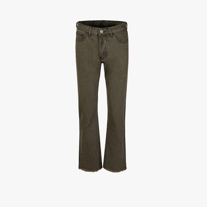 Ruff Hem Green Slim Jeans PinkLimes Trending Streetwear