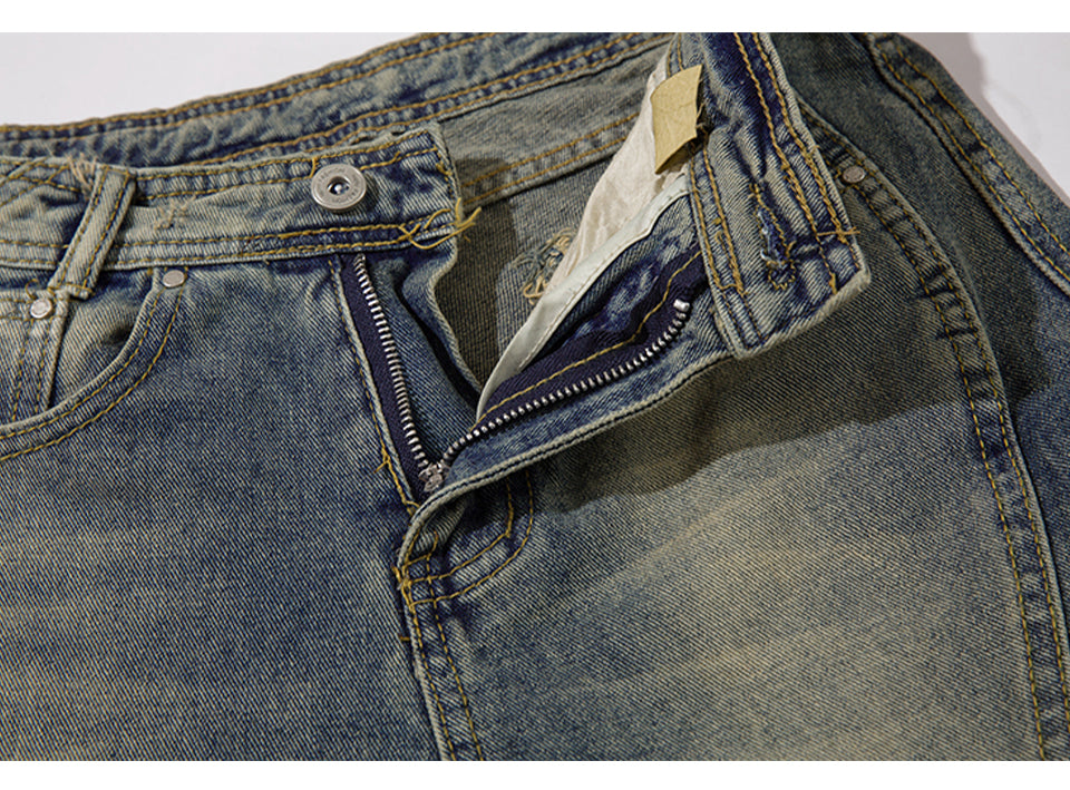 Flared Zip Streetwear Denim Jeans PinkLimes Trending Streetwear