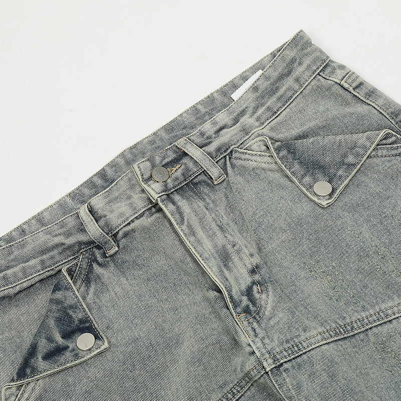 Washed Retro Denim Jeans PinkLimes Trending Streetwear