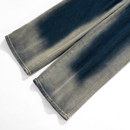 Urban Washed Contrast Gradient Stitching Jeans PinkLimes Trending Streetwear