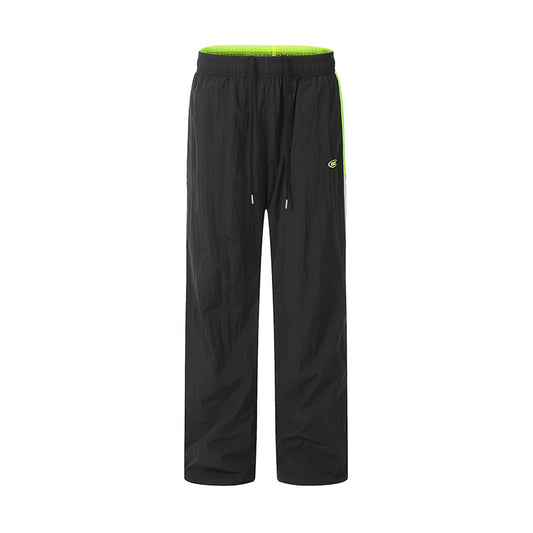 Contrast Side Stripe Track Cargo Pants Black PinkLimes Trending Streetwear