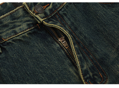 Patchwork Pocket Distressed Denim Jeans PinkLimes Trending Streetwear