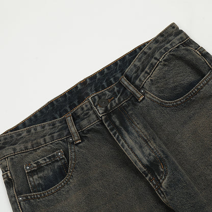 Loose Fit Distressed Straight-Leg Jeans PinkLimes Trending Streetwear