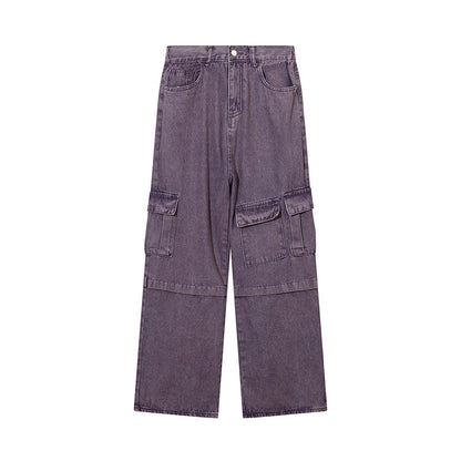 Basic Girl Flared Purple Jeans Purple PinkLimes Trending Streetwear