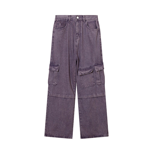 Basic Girl Flared Purple Jeans Purple PinkLimes Trending Streetwear