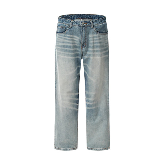 Ripped Pocket Denim Jeans Blue PinkLimes Trending Streetwear