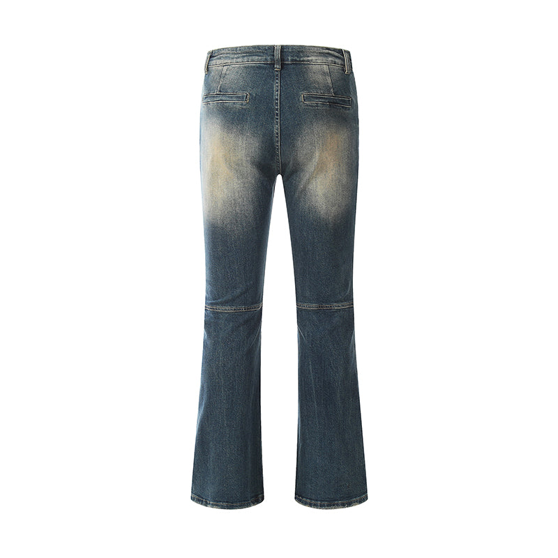 Flared Ripped Distressed Denim Jeans PinkLimes Trending Streetwear