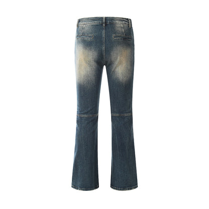 Flared Ripped Distressed Denim Jeans PinkLimes Trending Streetwear
