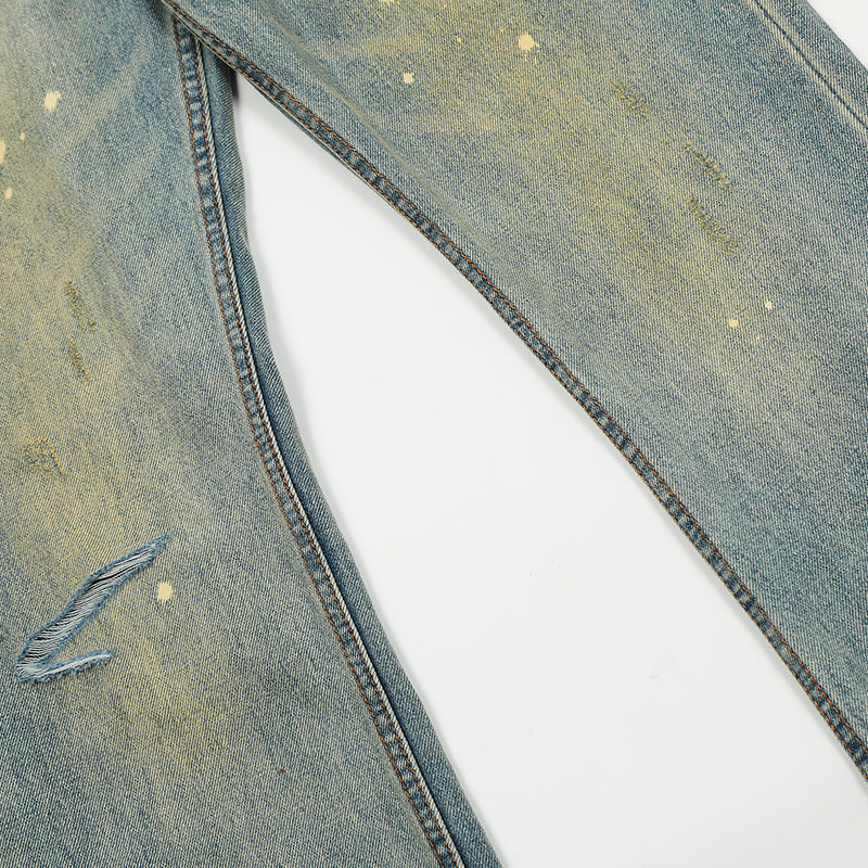 Flared Splash Ink Streetwear Jeans PinkLimes Trending Streetwear