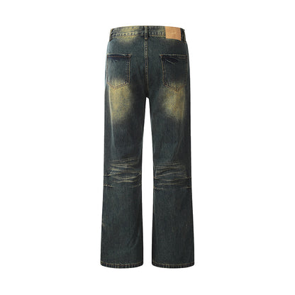 Patchwork Pocket Distressed Denim Jeans PinkLimes Trending Streetwear
