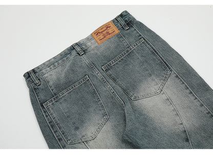 Spliced Pocket Denim Jeans PinkLimes Trending Streetwear