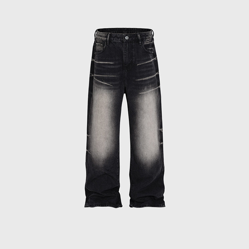 Unisex Laser Textured Loose Jeans PinkLimes Trending Streetwear