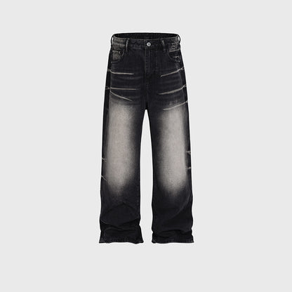 Unisex Laser Textured Loose Jeans PinkLimes Trending Streetwear
