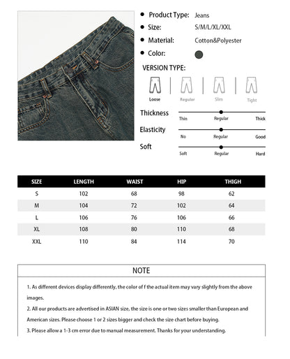 Dark Grey Straight-Leg Loose Jeans PinkLimes Trending Streetwear