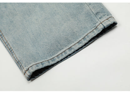 Ripped Pocket Denim Jeans PinkLimes Trending Streetwear