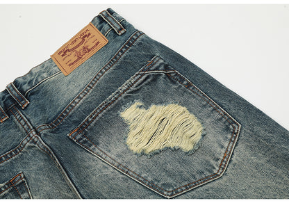Ripped Blue Streetwear Jeans PinkLimes Trending Streetwear