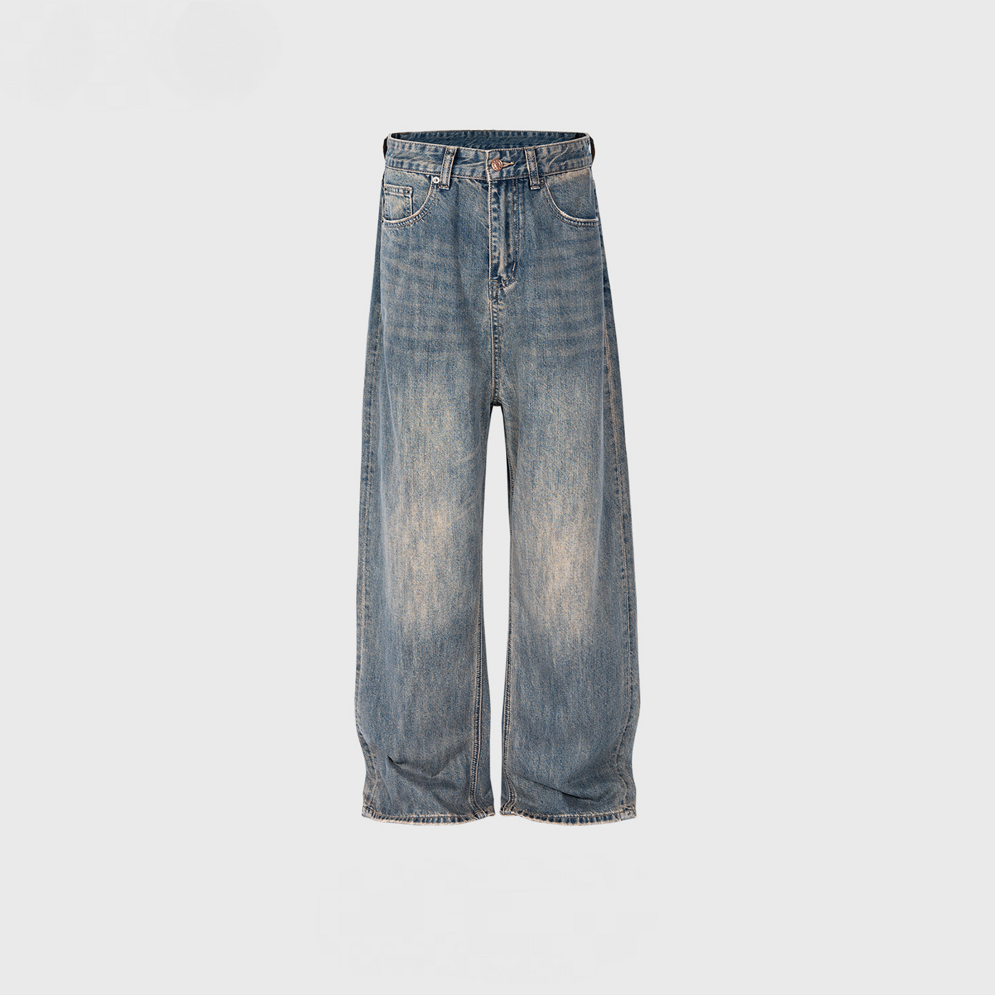 Unisex Clay Dyed Blue Jeans Blue PinkLimes Trending Streetwear