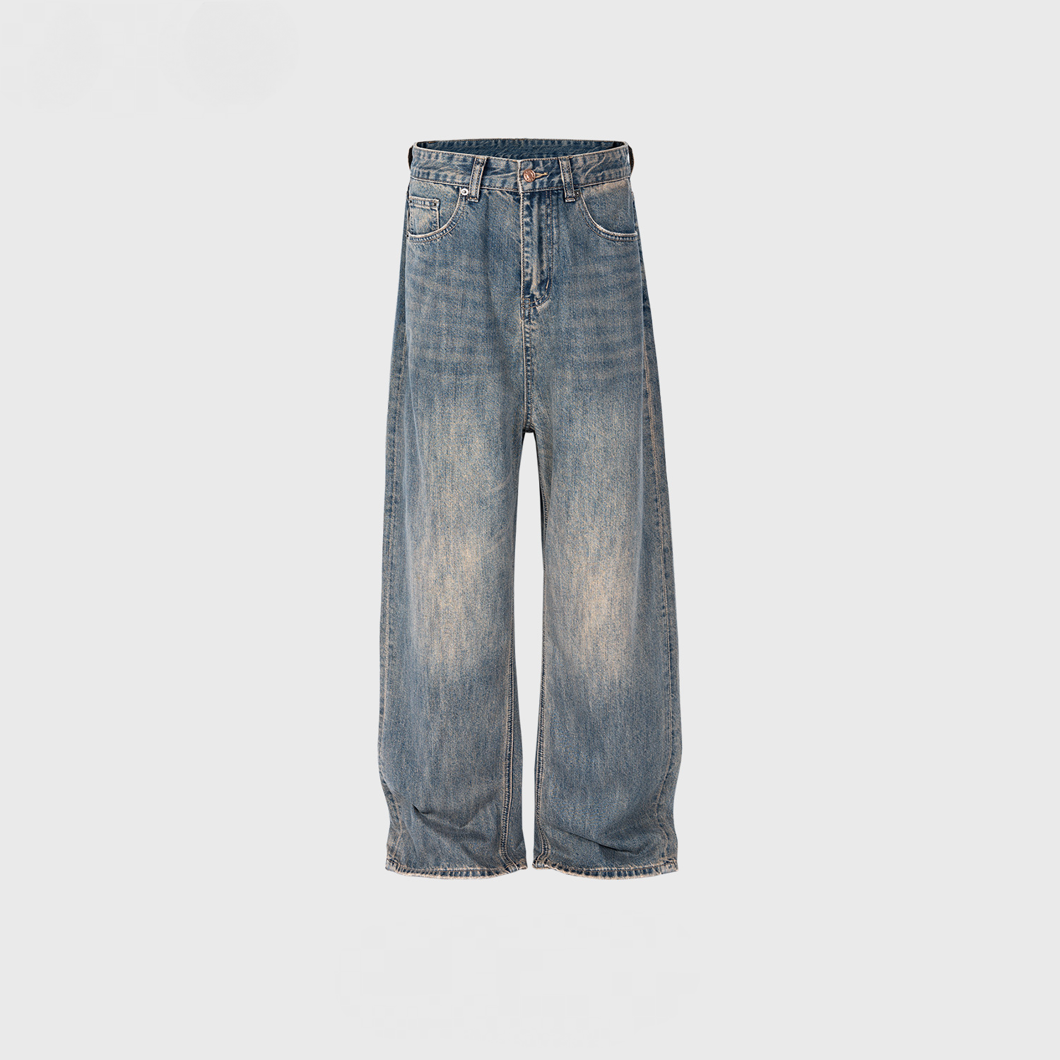 Unisex Clay Dyed Blue Jeans Blue PinkLimes Trending Streetwear