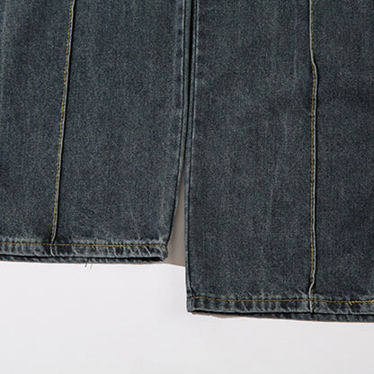 Dark Blue Striped High Waist Jeans PinkLimes Trending Streetwear