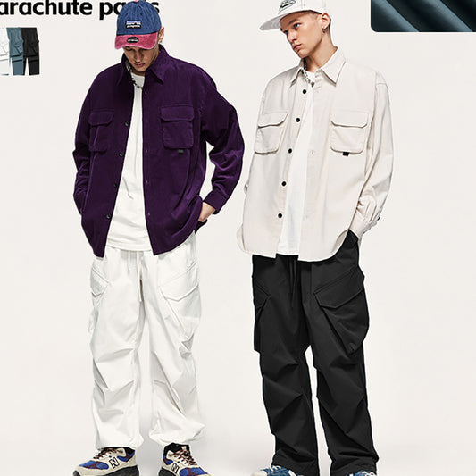 Functional Workwear Wide Leg Cargo Pants PinkLimes Trending Streetwear
