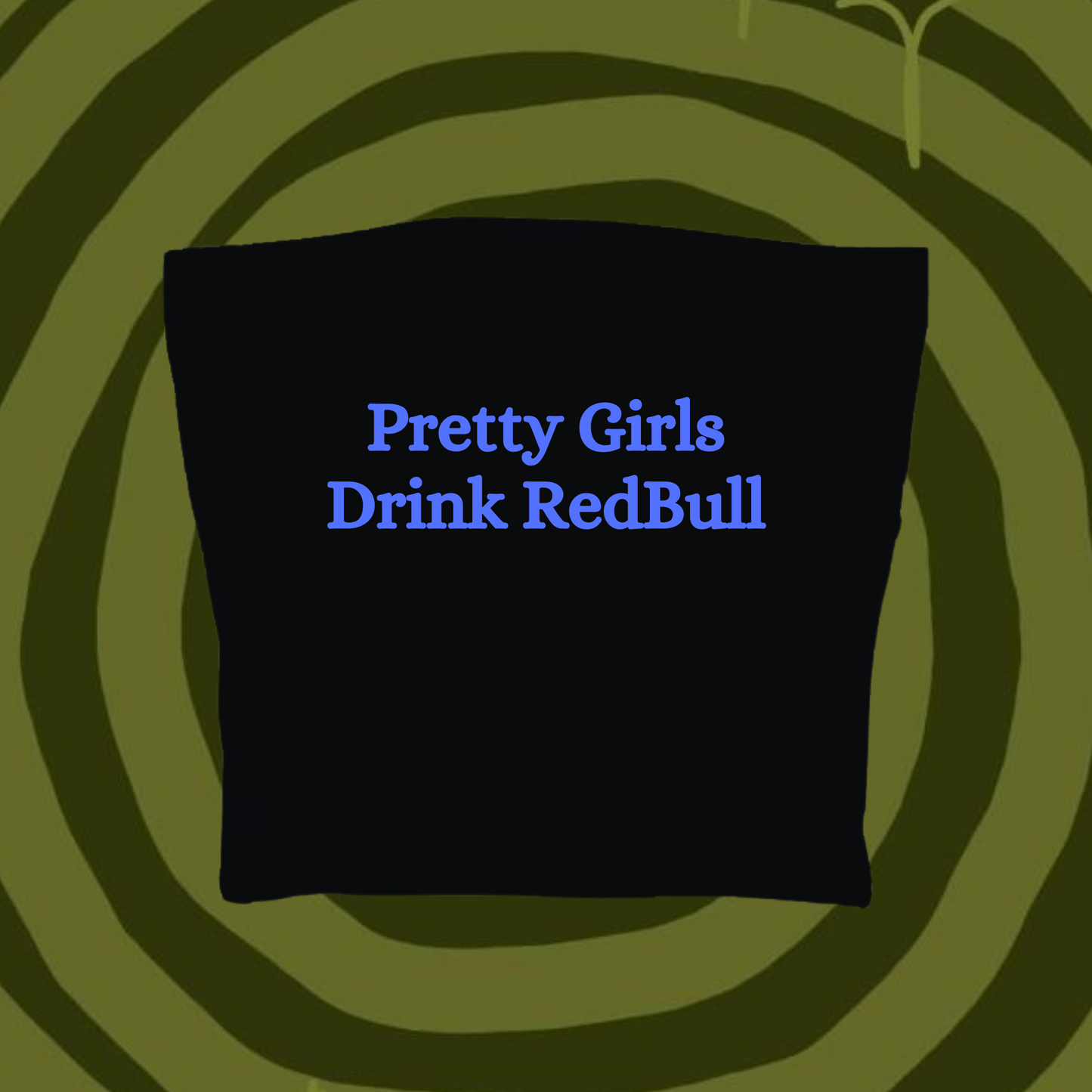 Pretty Girls Drink RedBull Tube Top Black Shirts & Tops PinkLimes Trending Streetwear