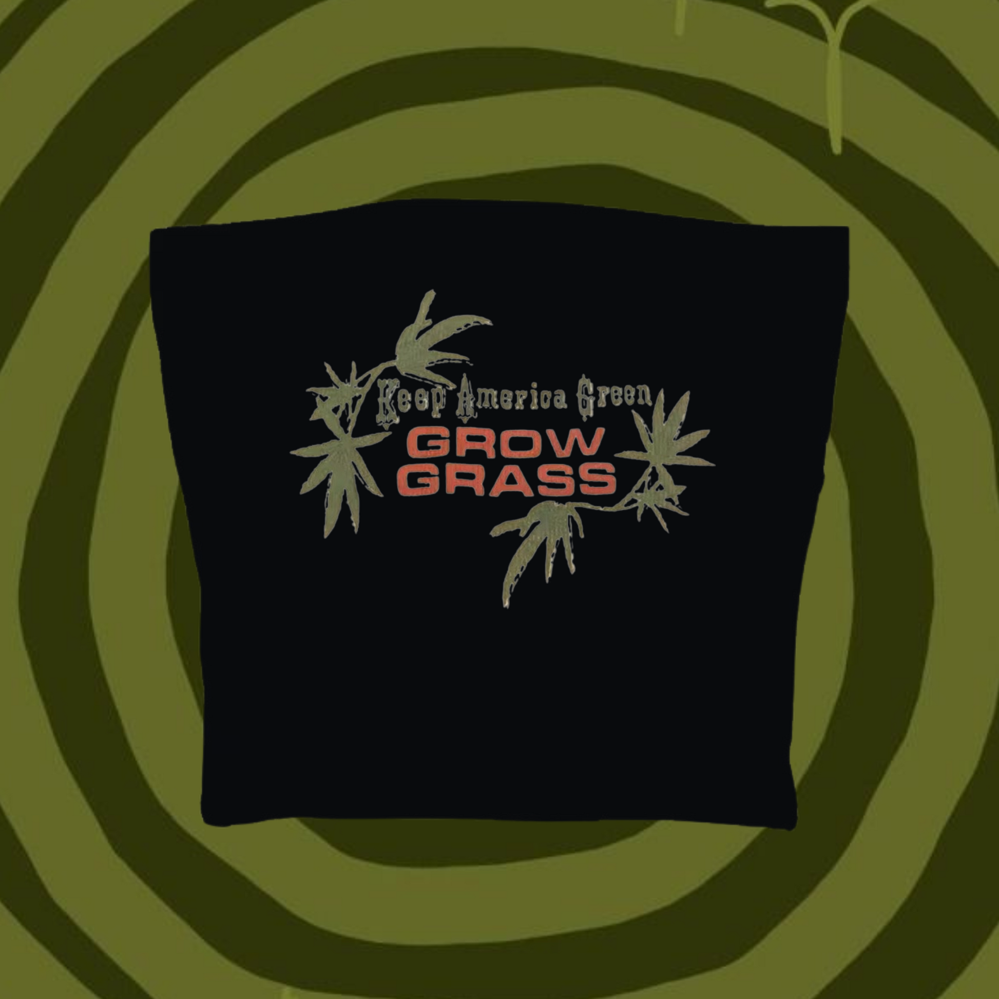 Keep America Green Tube Top Black Shirts & Tops PinkLimes Trending Streetwear