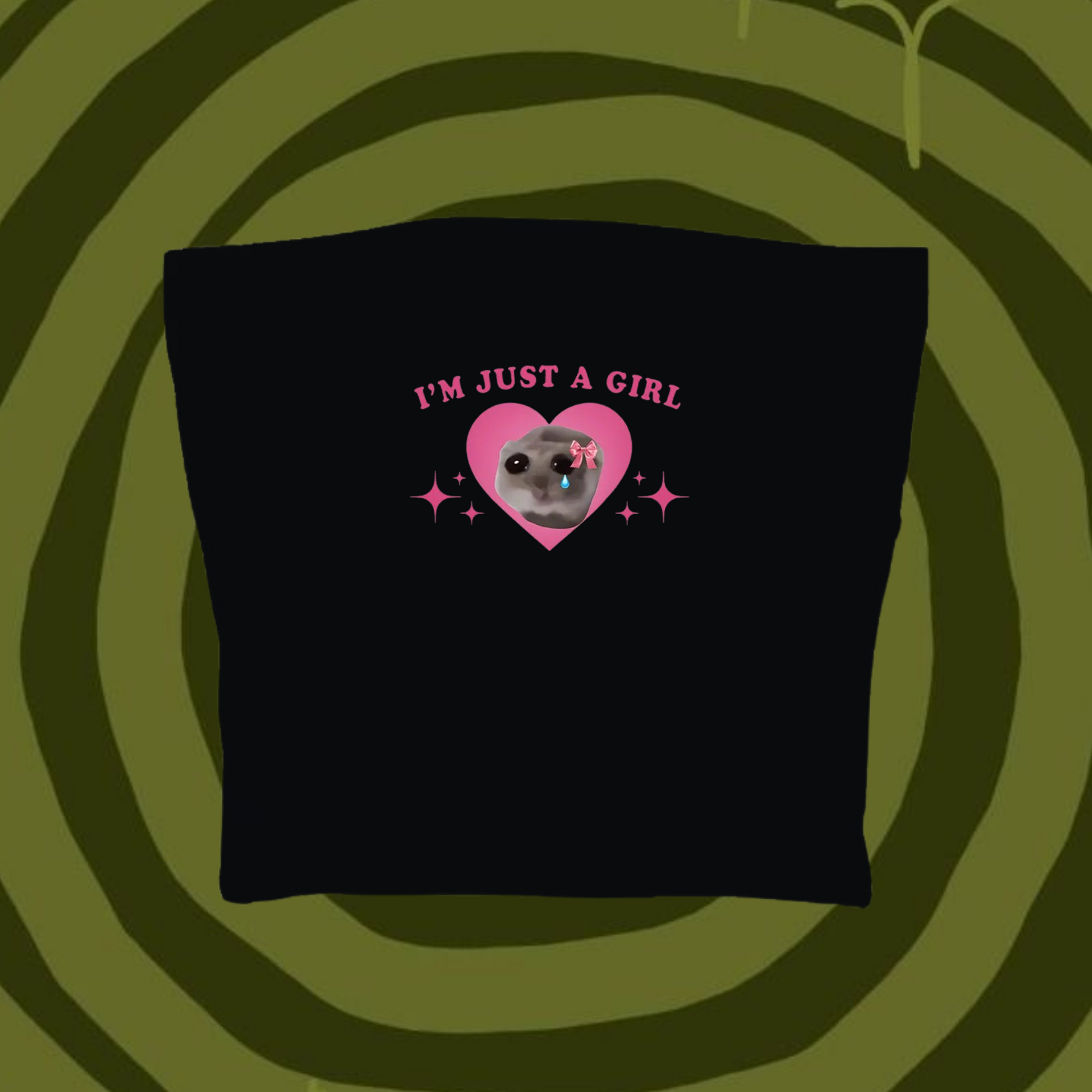 I'm Just A Girl Tube Top Black Shirts & Tops PinkLimes Trending Streetwear