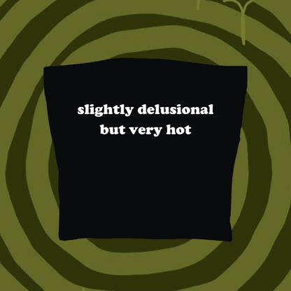 Slightly Delusional But Very Hot Tube Top Black Shirts & Tops PinkLimes Trending Streetwear