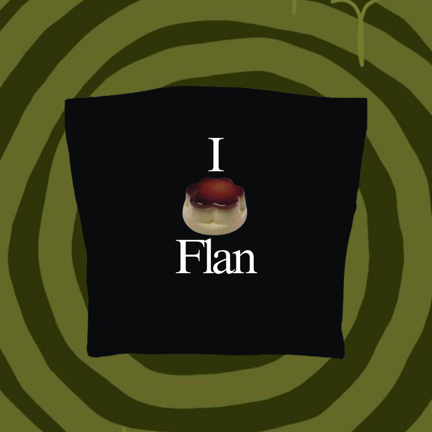 I Love Flan Tube Top Black Shirts & Tops PinkLimes Trending Streetwear