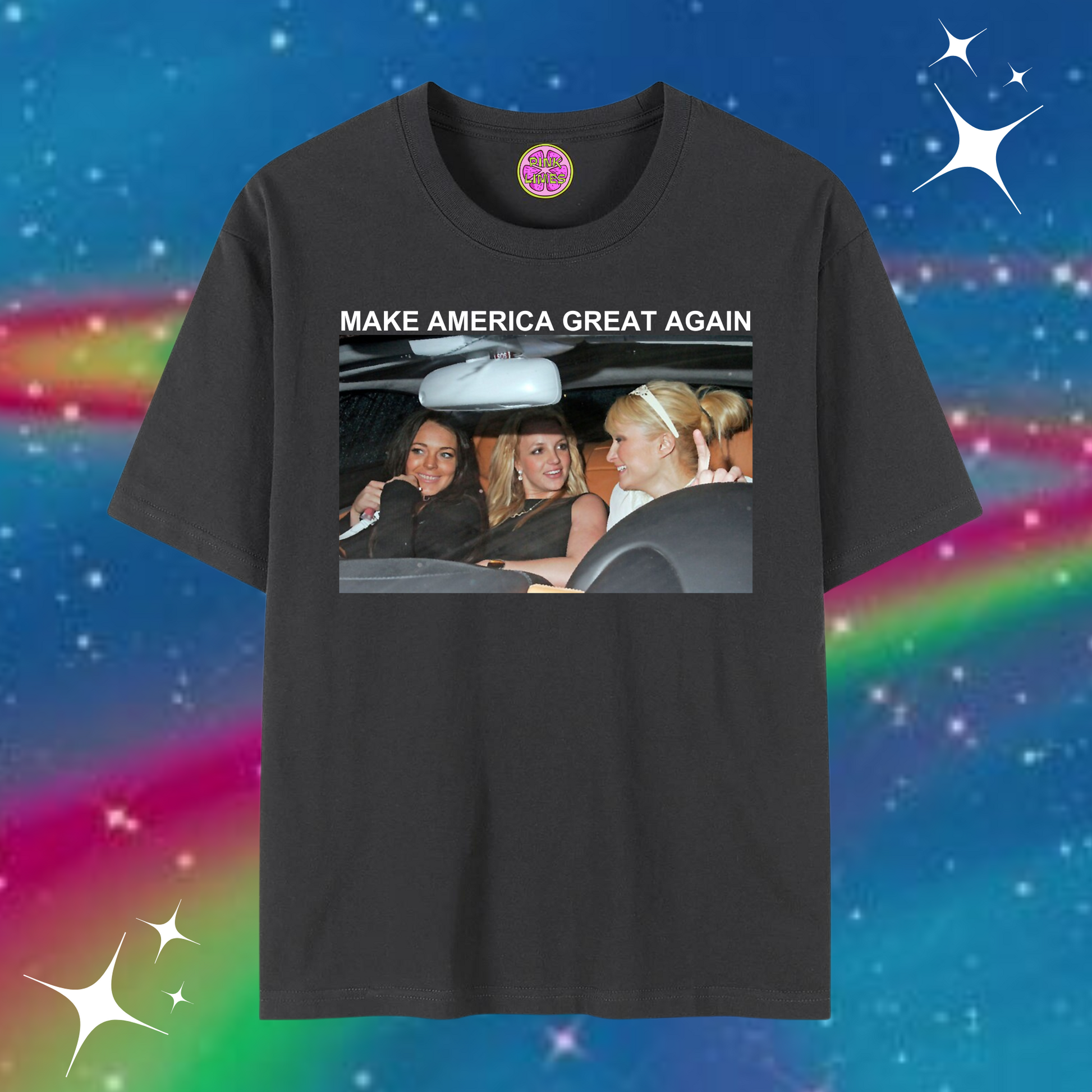 Make America Great Again Baggy Tee Black Shirts & Tops PinkLimes Trending Streetwear