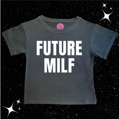Future MILF Crop Tee Shirts & Tops PinkLimes Trending Streetwear