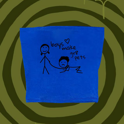 Boys Make Gr8 Pets Tube Top Light Blue Shirts & Tops PinkLimes Trending Streetwear